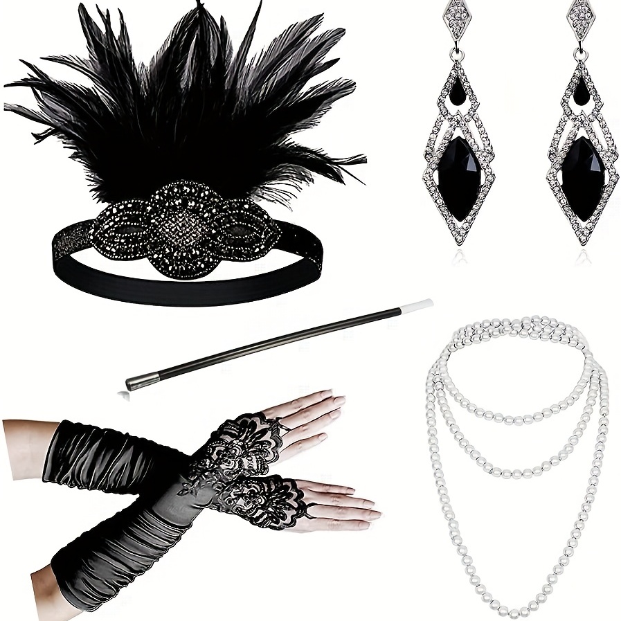 Feather Costume Accessories Set  Great Gatsby Accessories Women - 3pack  Women Party - Aliexpress