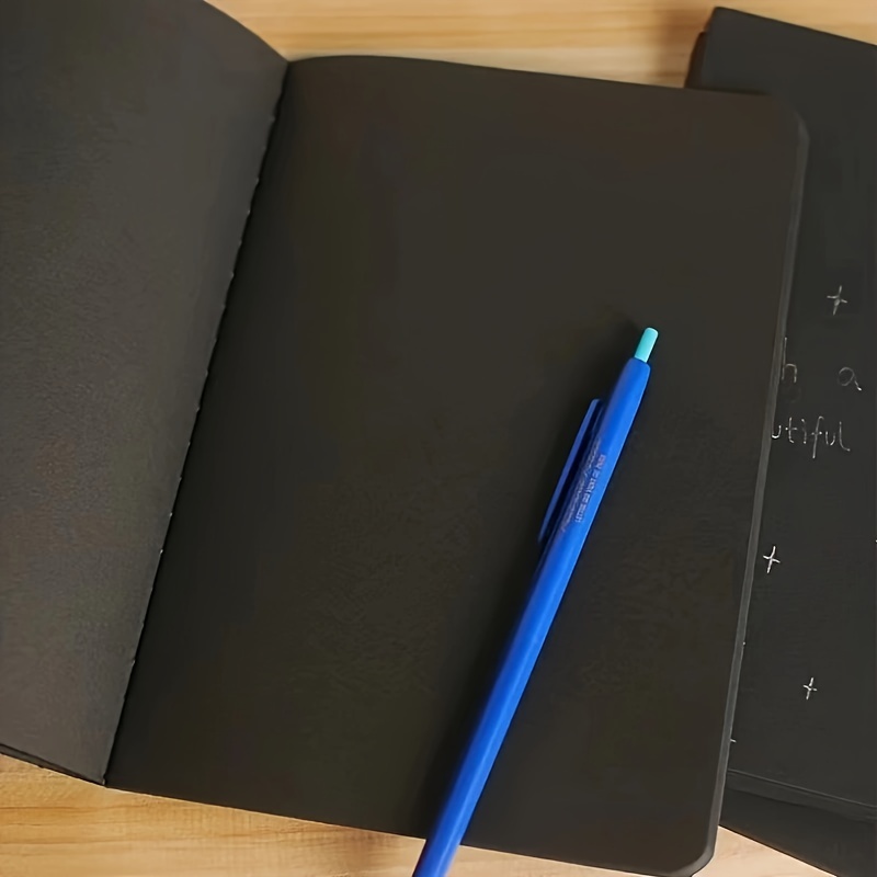 Blank Black Paper Sketch Book Inner Page Diary Graffiti - Temu
