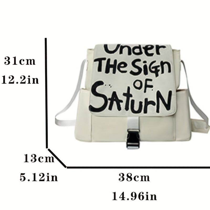 Designer Bag Fashion Saturn Canvas Preppy Style Shoulder Bag