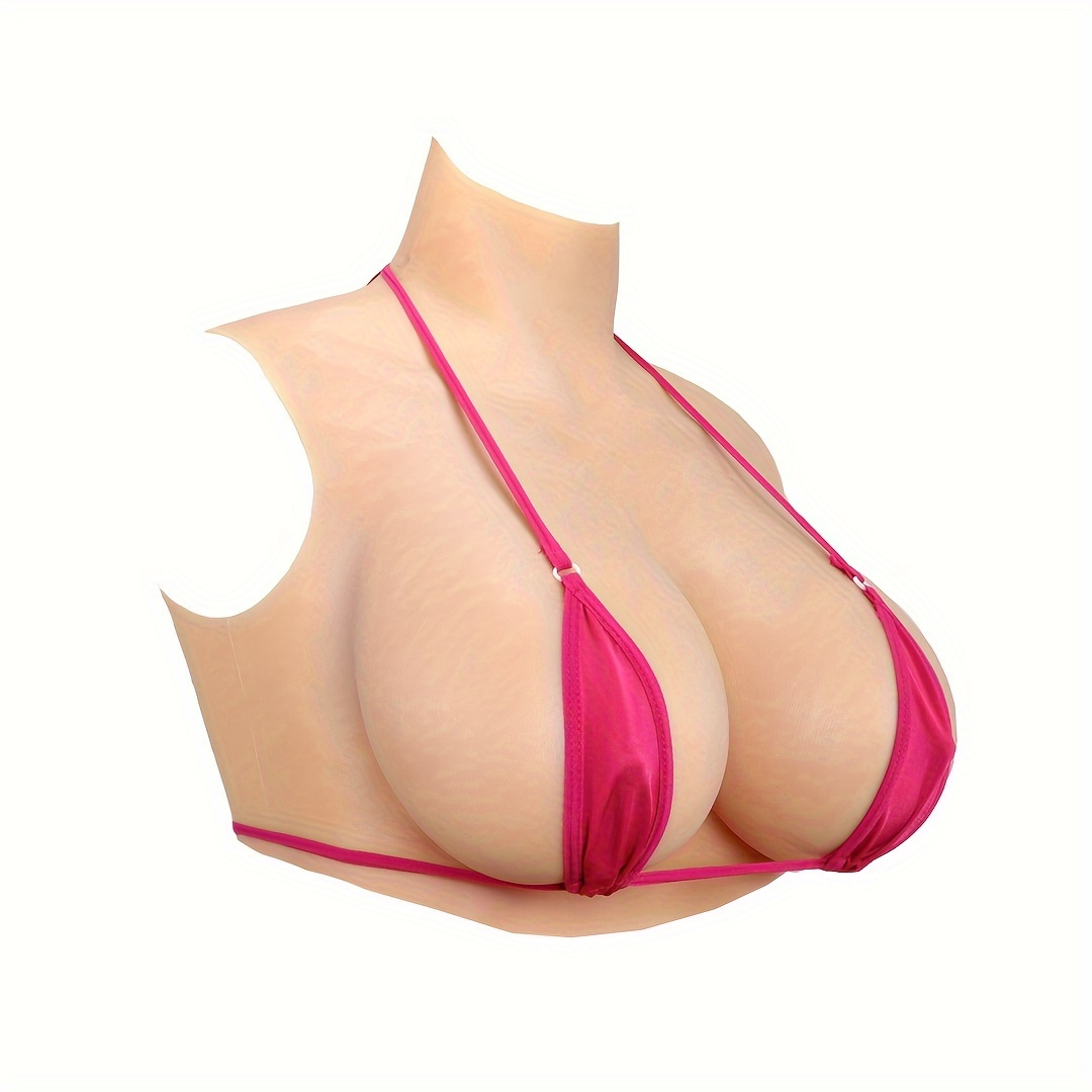 Boobs Cross Dress High Collar Silicone Breast G - Temu Germany