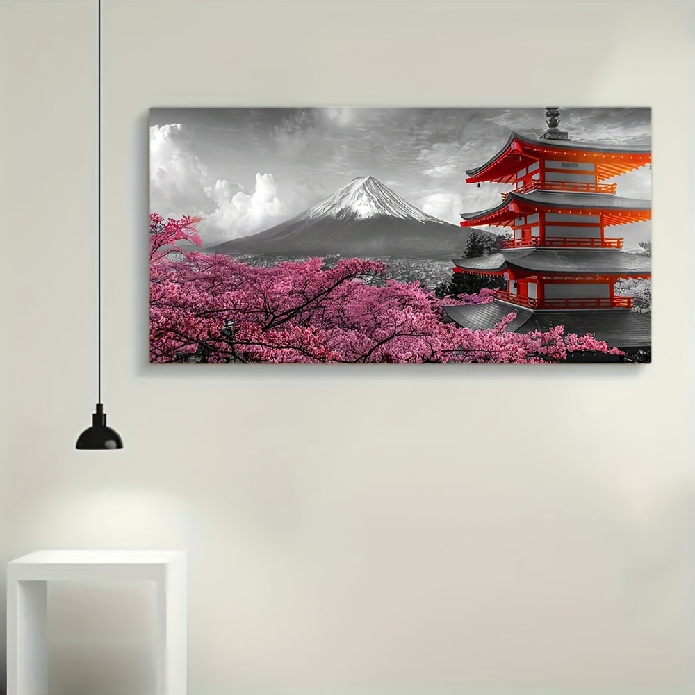 Japanese Wall Art Scroll Ukiyoe Plum Blossom Landscape Poster