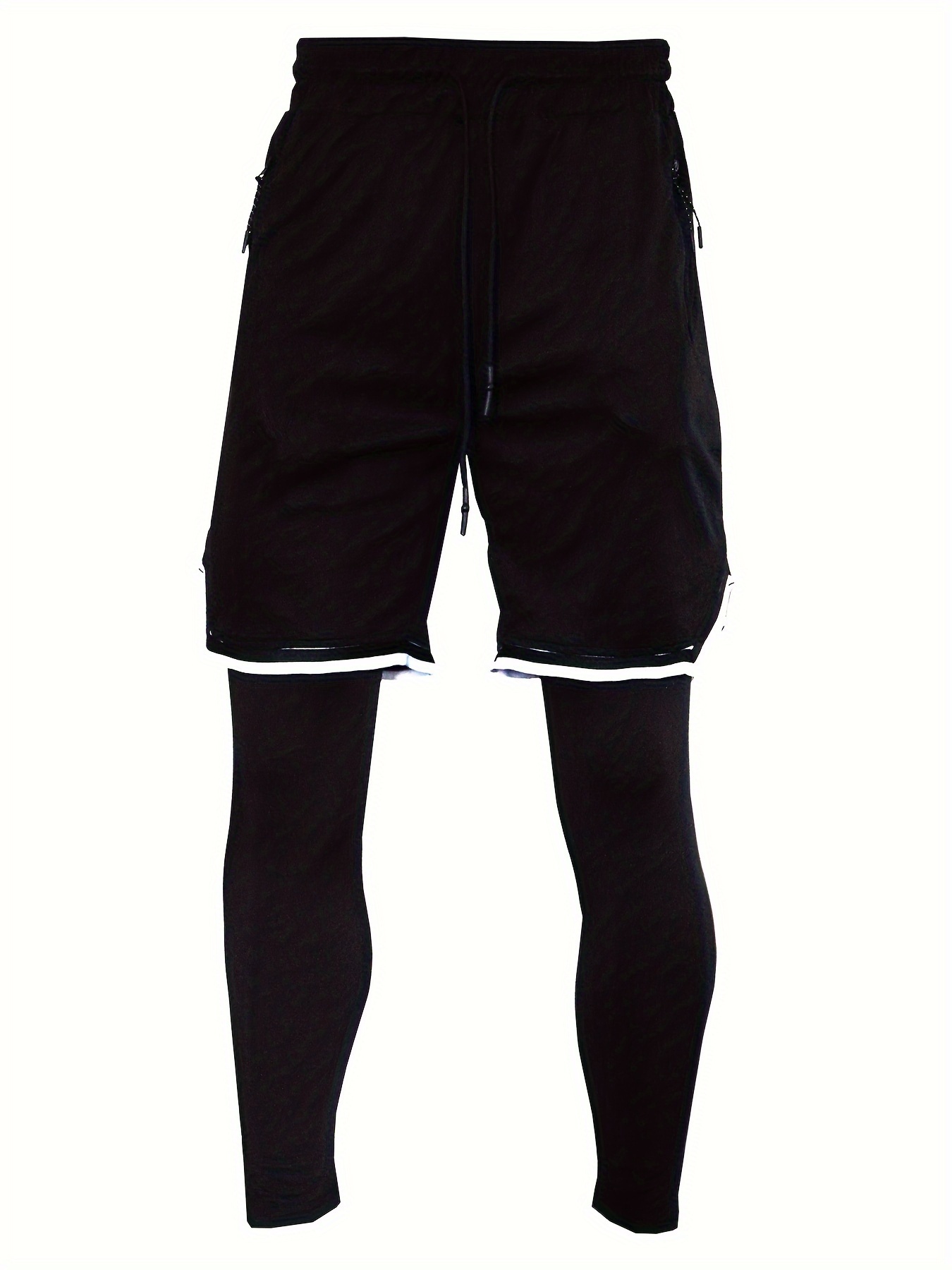 2 in 1 Double Layer Shorts Men's Sports Shorts Leggings - Temu
