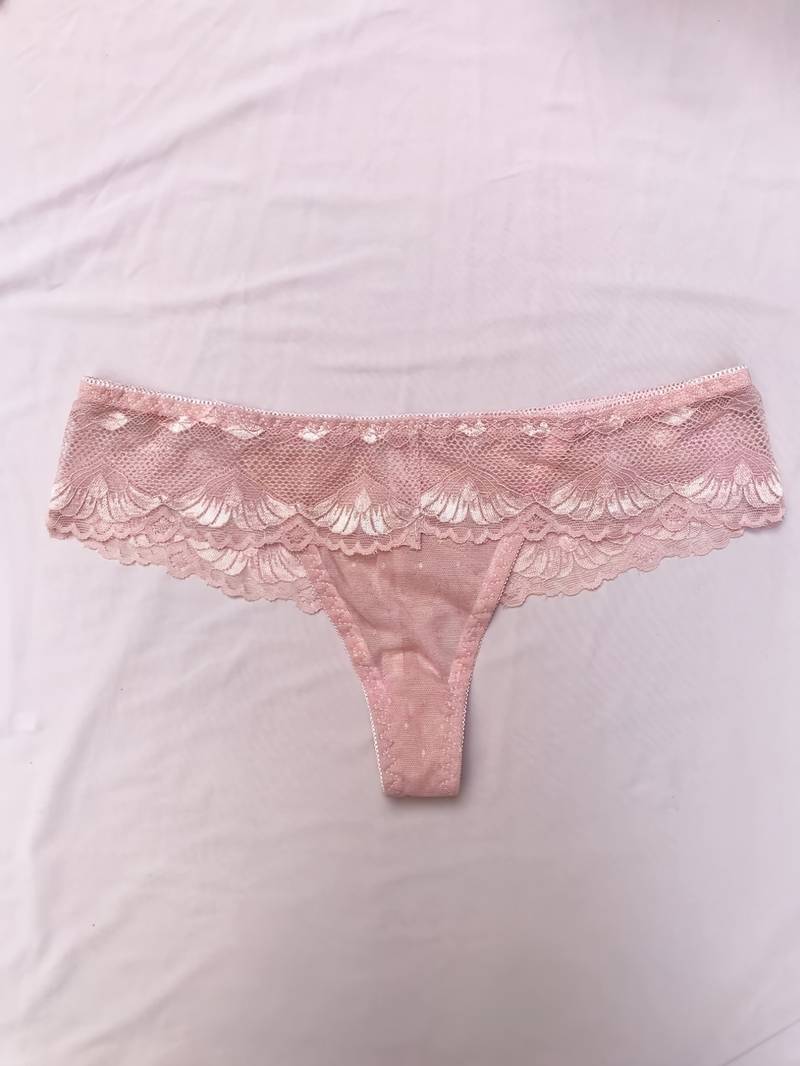 Lace Embroidery Ladies Panties, Translucent Breathable Comfort Thongs ...