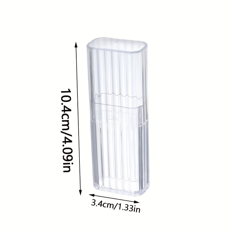 Portable Travel Transparent Storage Box Toothpick Cotton Swab Band