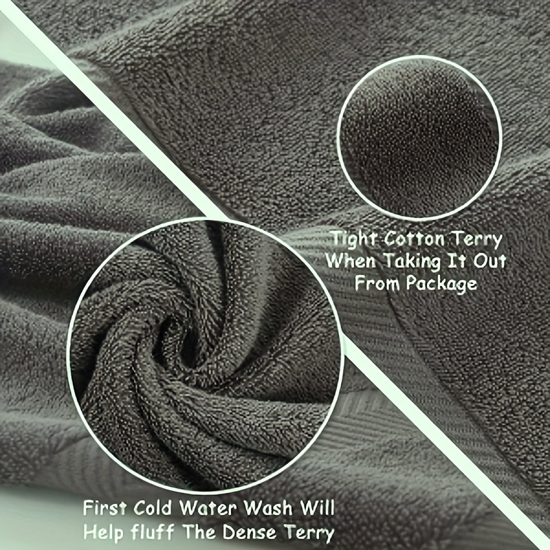 Ring Spun Cotton Premium Large Bathroom Square Towels Ultra - Temu