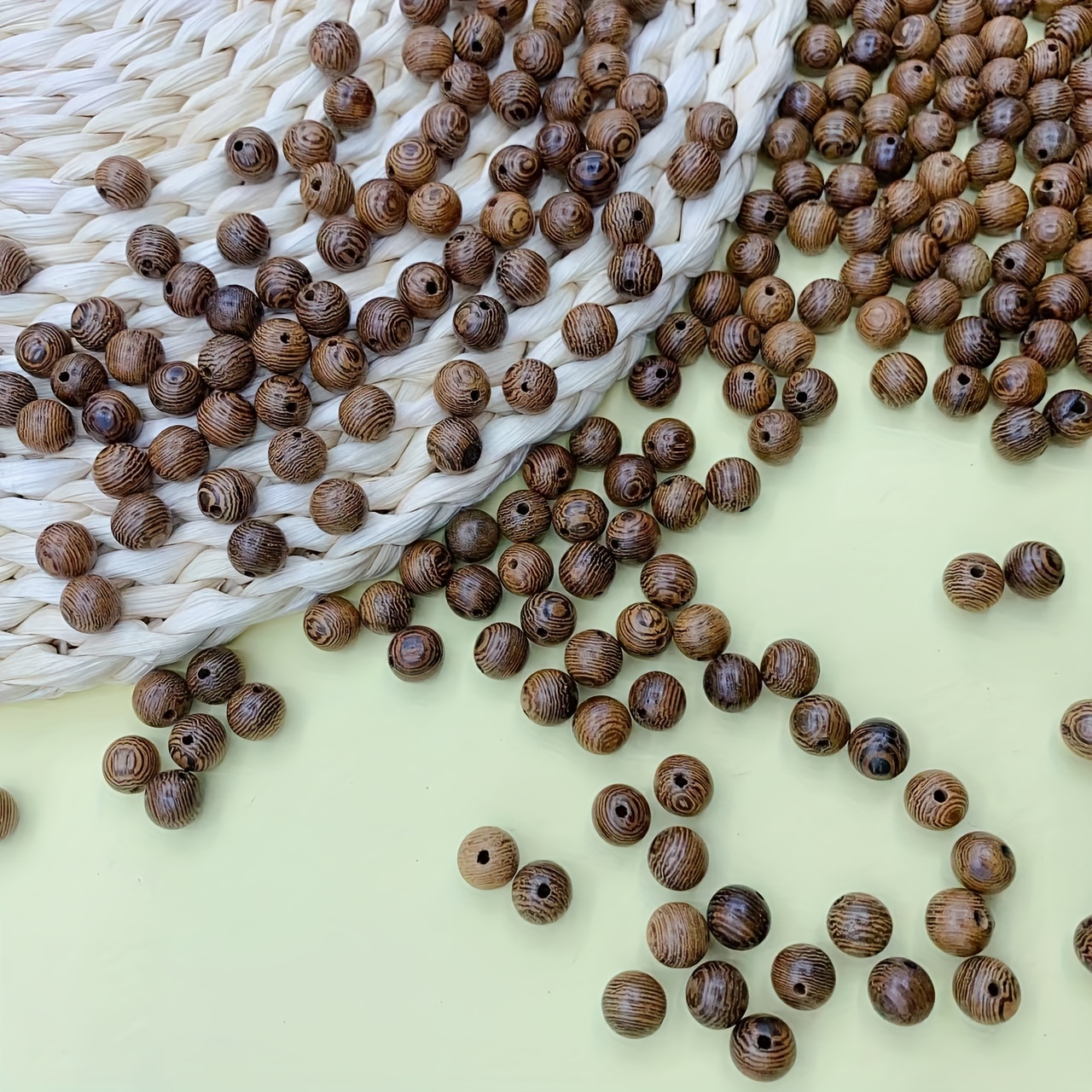 100pcs 6-12mm Natural Color Round Wood Beads, Jewelry Making Wooden Loose  Bead For DIY Necklace Bracelet