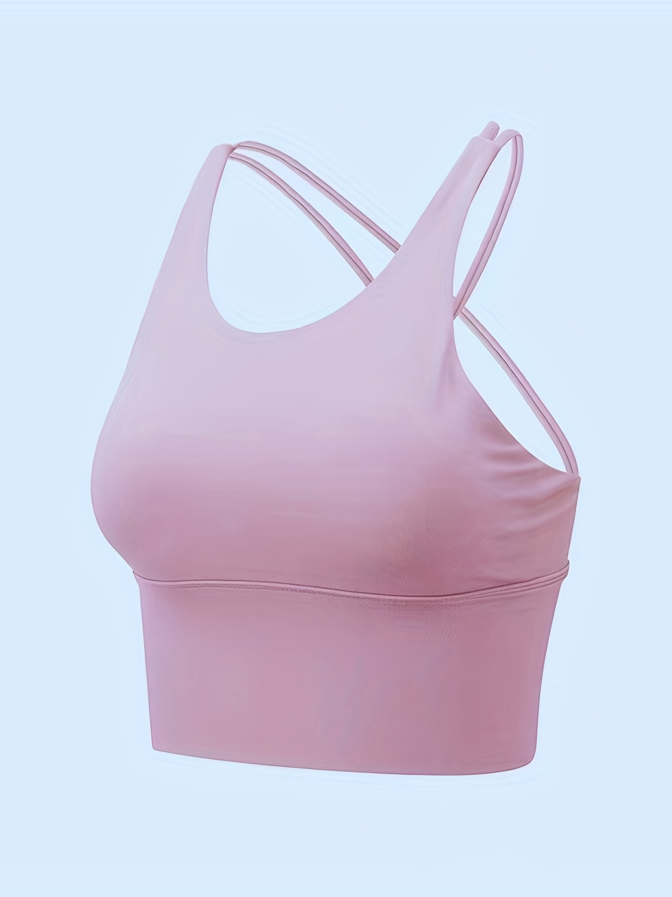 RQYYD Plus Size Sports Bras with Zipper Front Medium High Impact Support  Strappy Criss Cross Back Workout Bra Tops Pink XXL