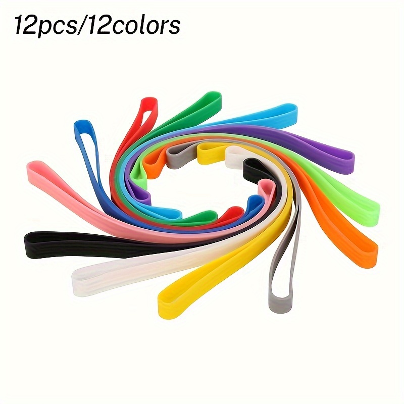 Large Silicone Rubber Bands Multicolor Rubber Bands Large - Temu