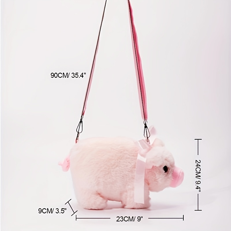 Fuzzy pig store crossbody bag