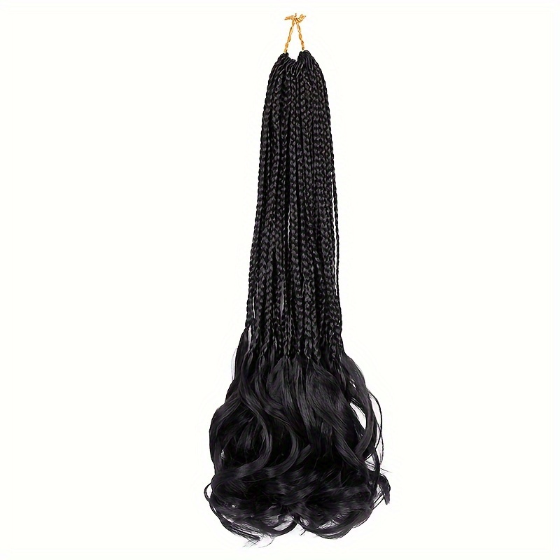 Crochet Hair for Women 21 Goddess Box Braid, Synthetic Pre-Loop French Curls Braid Hair, Crochet French Curls, Crochet Braid Curls, End Extensions