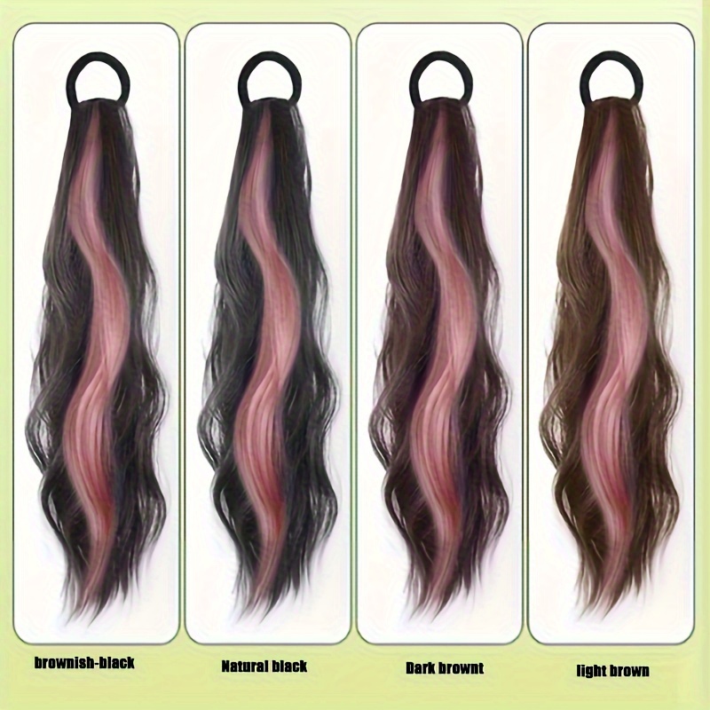 Long Curly Wavy Ponytail Extensions Natural Looking For Daily Use