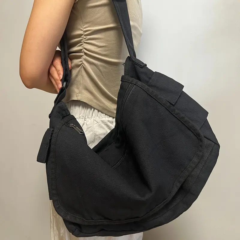 Japanese Style Messenger Bag Solid Color Crossbody Bag - Temu