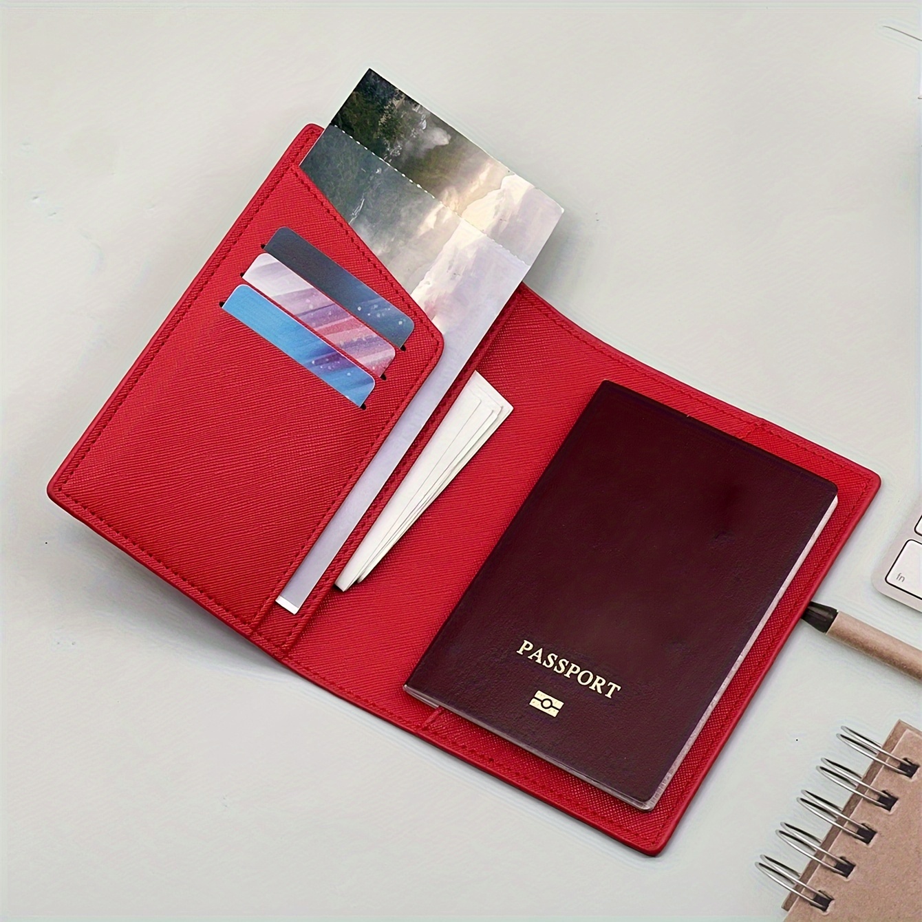 Men s Simple Ultra thin Passport Book Portable Multi card Temu