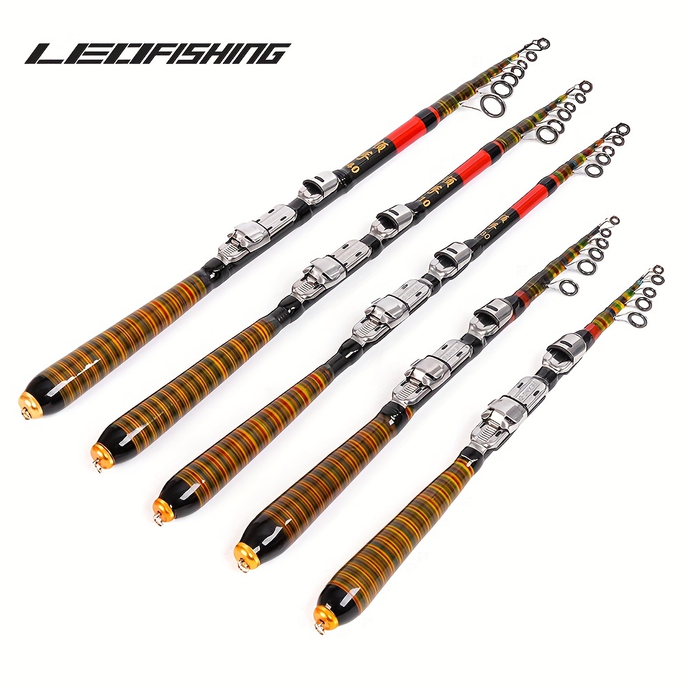 Portable Fishing Rods Portable Telescopic Fishing Rod Spinning  Carbon Fish Hand Fishing Tackle Sea Rod Ocean Rod Fishing Pole Telescopic  Fishing Pole (Color : Black, Size : 1.2m) : Sports & Outdoors