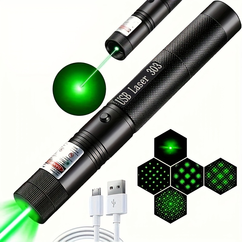 Tactical Laser 303 Pointer High Power USB Rechargeable Pen Laser Flashlight  Green/Red/Blue Lazer Sight Pointer Adjustable Focus - AliExpress