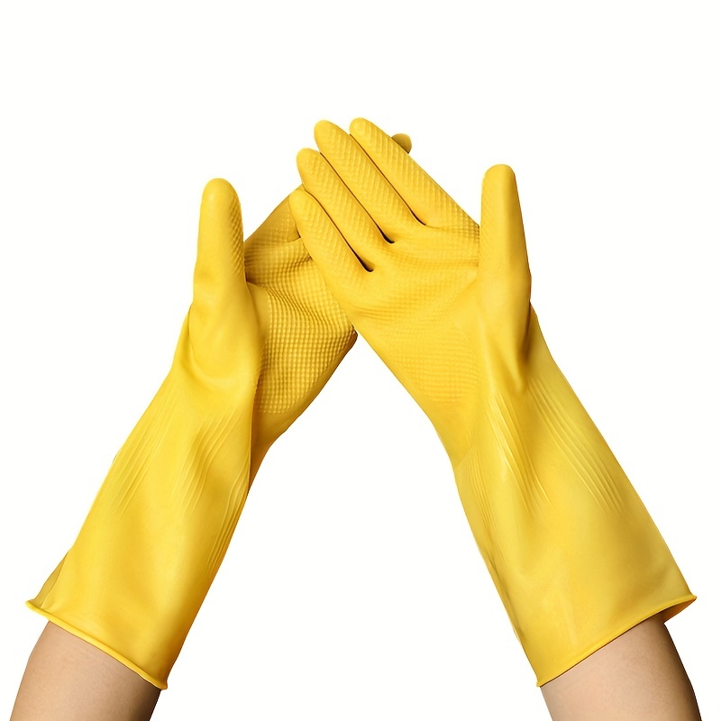Gants de ménage caoutchouc jaune