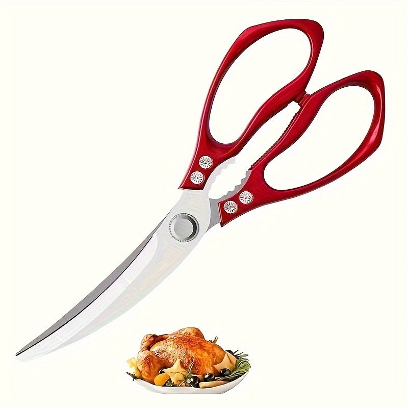 Kitchen Scissors, Stainless Steel Multifunctional Food Shears, Ultra Sharp  Utility Scissors For Meat Fish Chicken Pizza Salad Bbq, Kitchen Gadgets,  Cheap Items - Temu