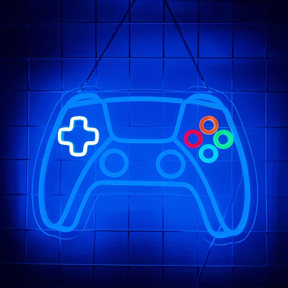 Gaming Neon Lights, Usb Powered Led Neon Sign, Ps Controller Game Icon Sign  For Game Room Wall Dcor