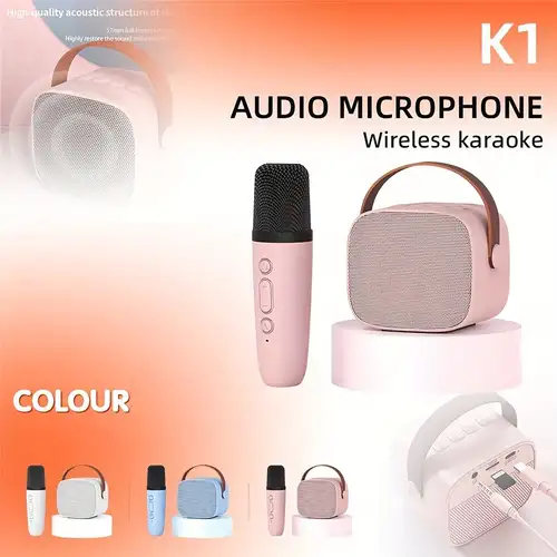 K1 Mini Machine De Karaoké Pour Adultes Avec 2 Microphones Sans