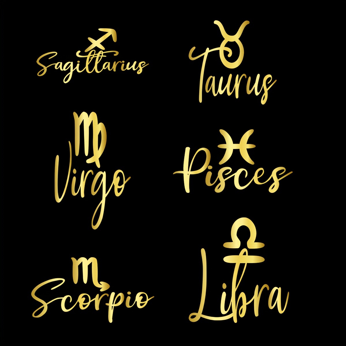 Zodiac Design Iron on Heat Transfer Sticker Heat Pressed Temu