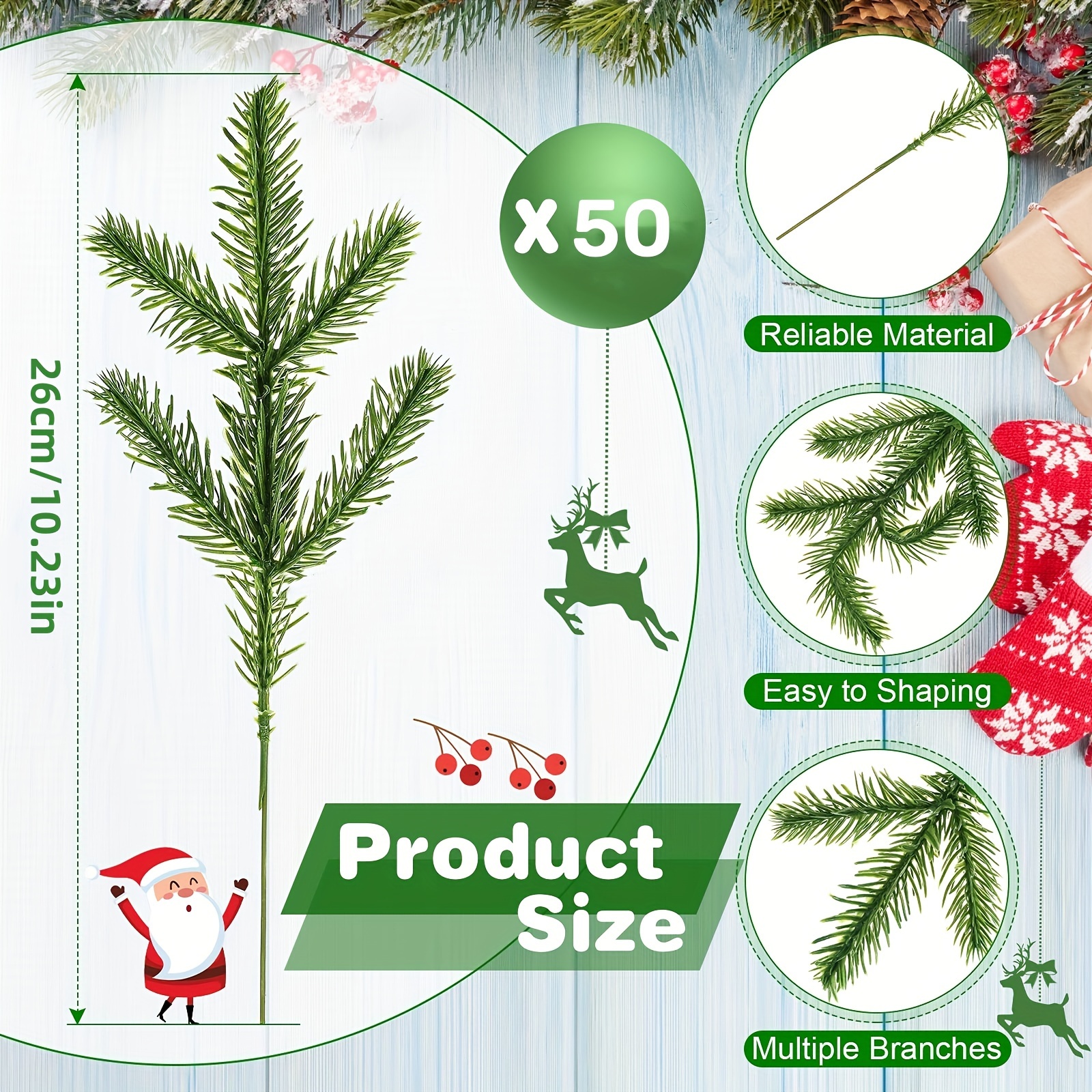 Artificial Pine Needles Artificial Snow Covered Pine Needles - Temu