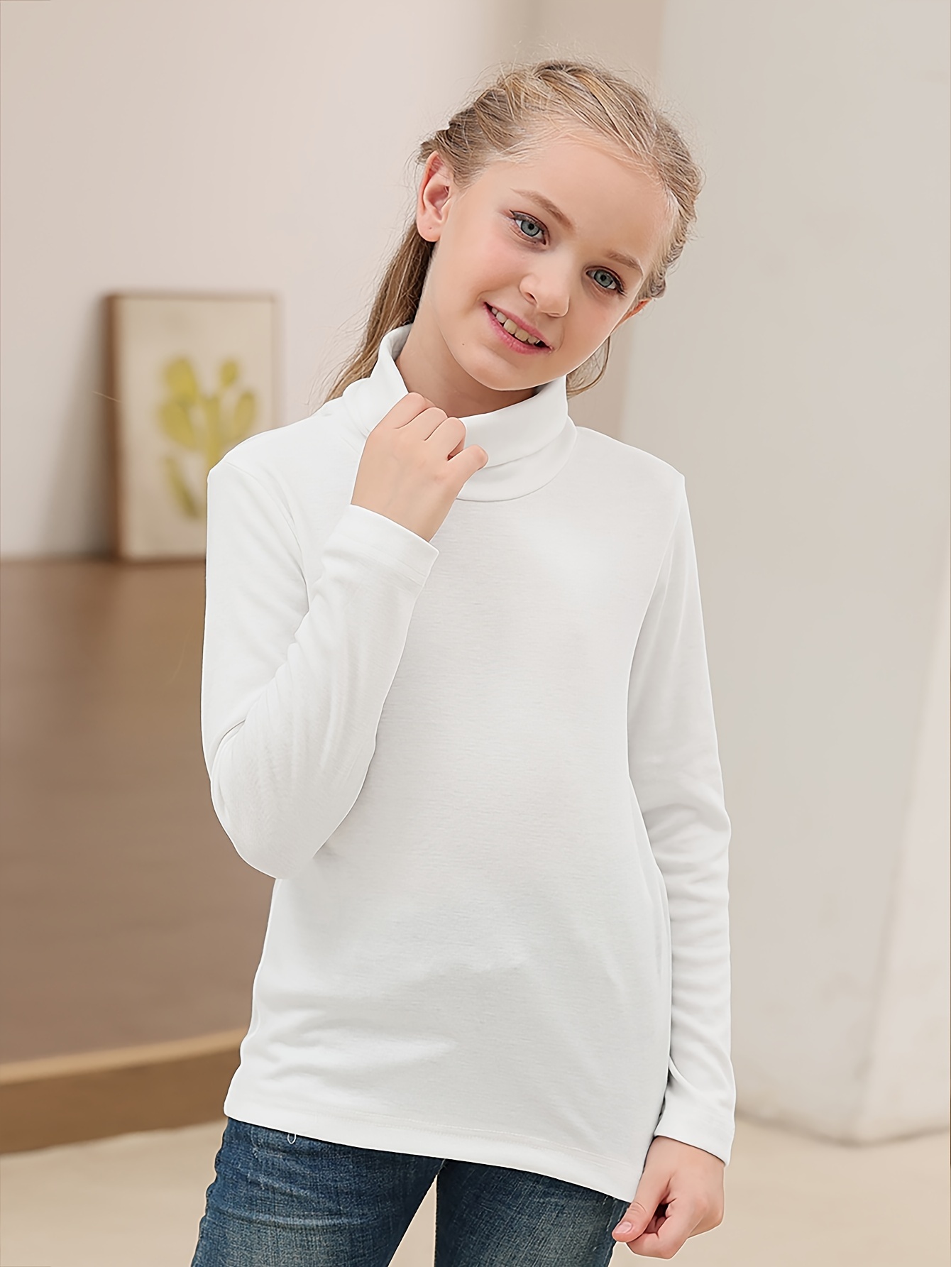 Girls white hot sale polo neck