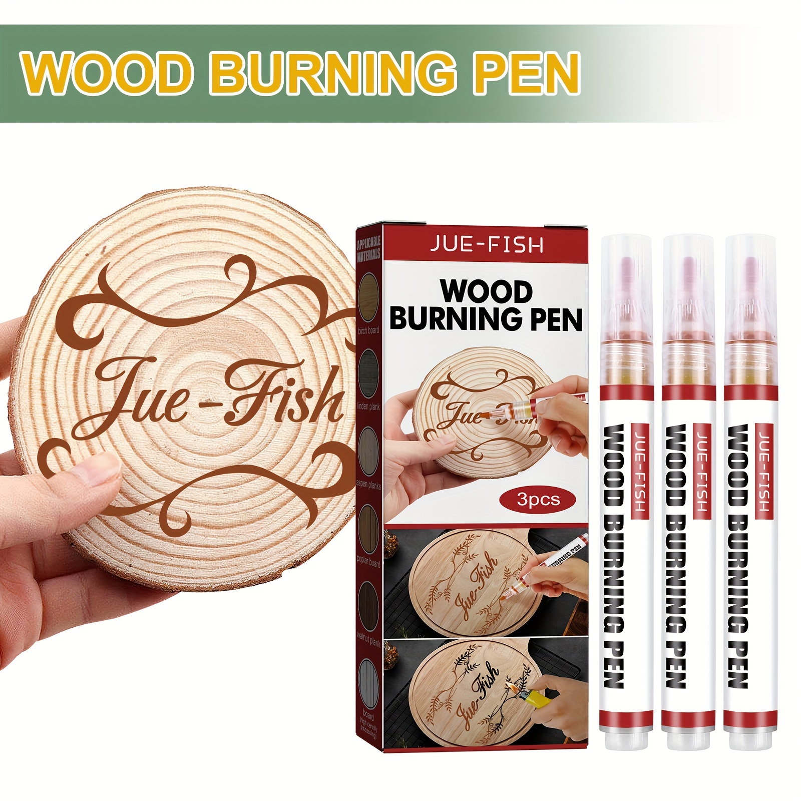 Wood Burning Paste Heat Sensitive Wood Burning Gel, Professional