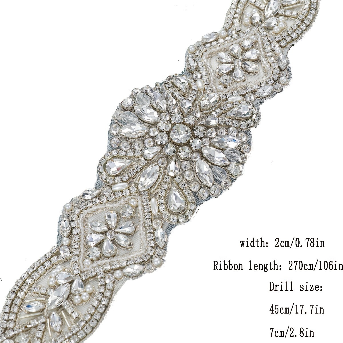 Rhinestone Bridal Belt Wedding Dress Waist Chain Sash Faux - Temu