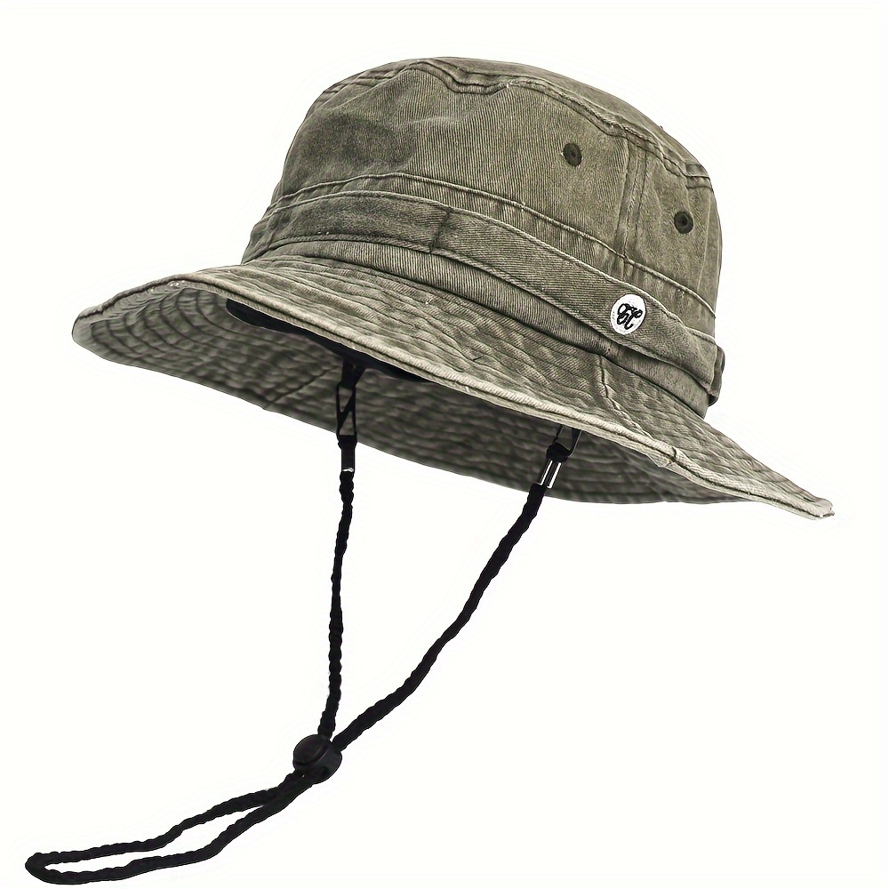 1pc Washed Cotton Bucket Hat For Spring Summer Men Women Panama