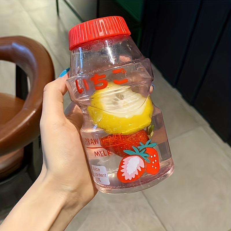 Cute Bear Juice Bottle Milk Mug Kawaii Glass Tumbler Outdoor - Temu