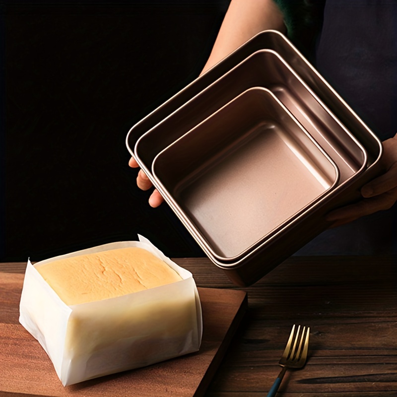 Square Cake Pan Set, Square Deep Cake Pan ＆ Square Shallow Cake Pan,  Non-stick Deep Dish Bakeware For Oven Baking - Temu