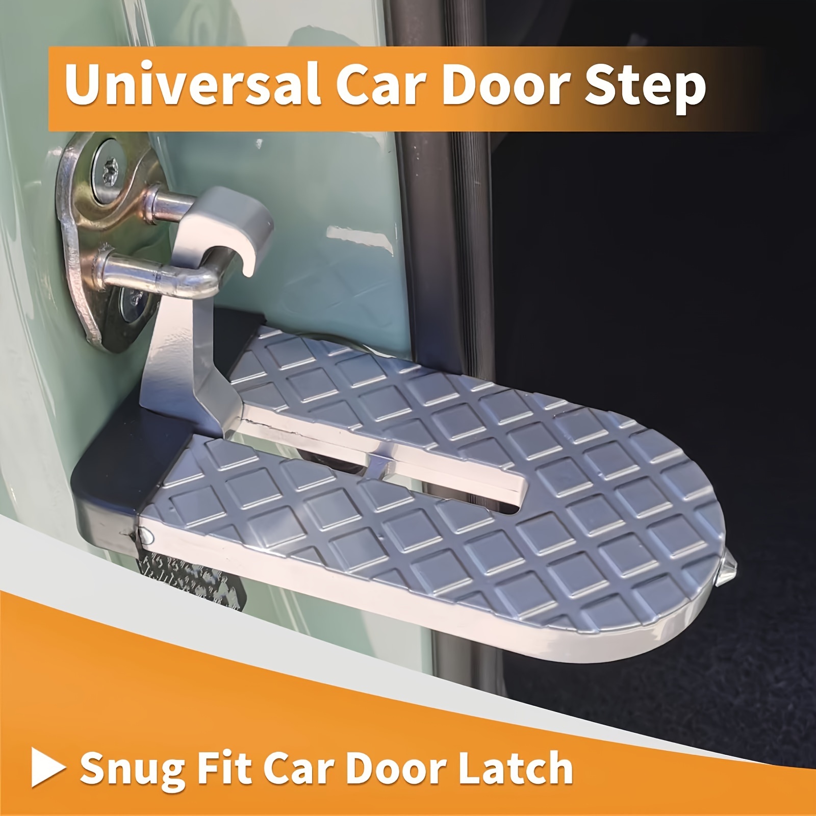 

Universal Car Door Step: Foldable Roof Rack, Glass Breaker & Safety Hammer For Easy Roof Access - Fits Most Cars, Suvs & Trucks