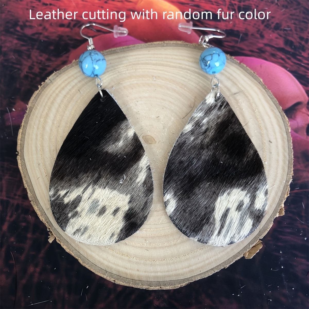 Popular hot sale leather earrings