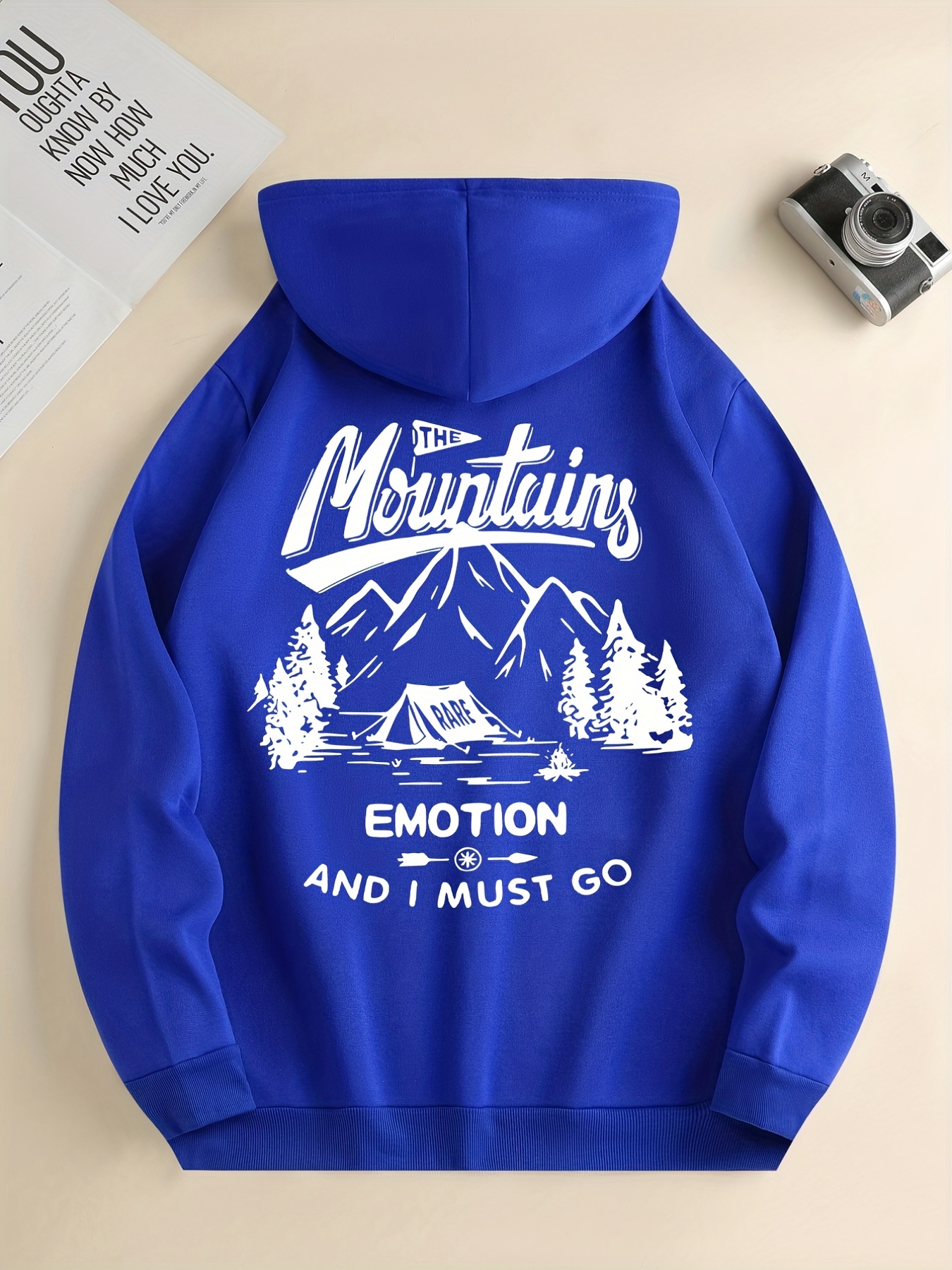 Forest Mountain Hiking Man Print Sweatshirt Creative Graphic - Temu