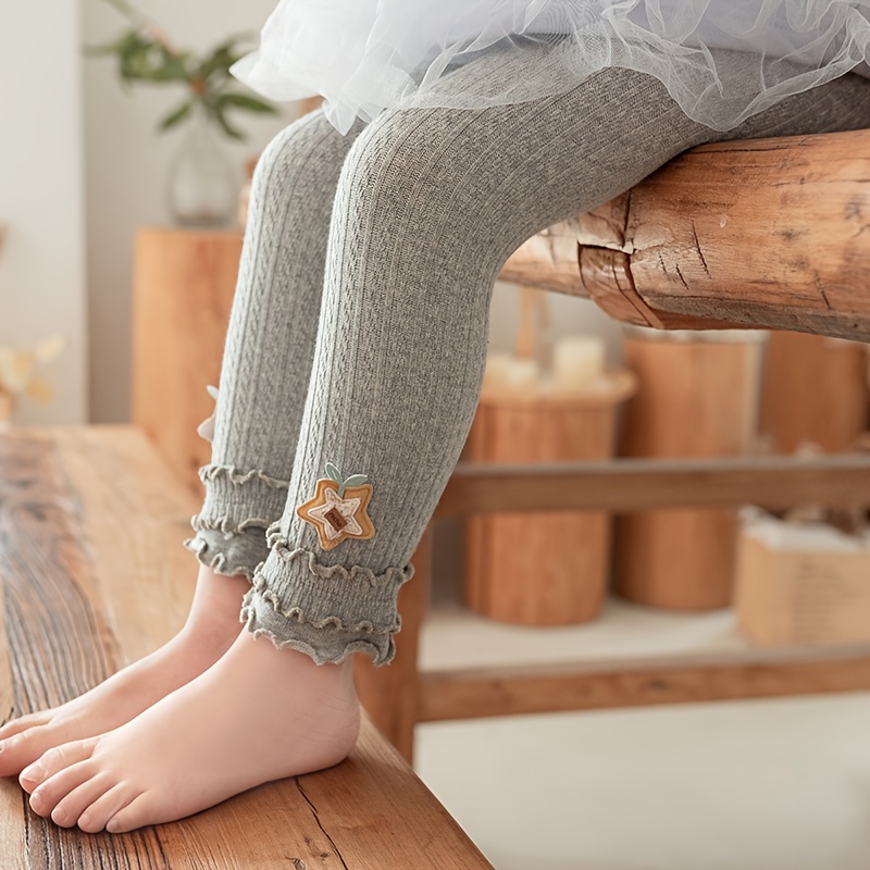 Girls Plush Warm Winter Legging Solid Color Tight Pant Kids - Temu