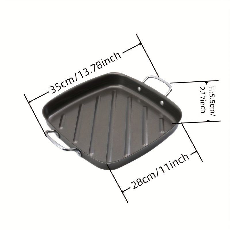 11 inch Grill pan with Stainless Steel handle