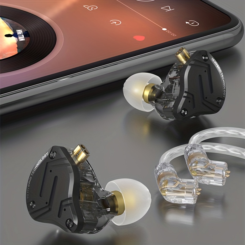 Kz Zs10 Pro 4ba + 1dd In ear Headphones Hifi Clear Bass - Temu