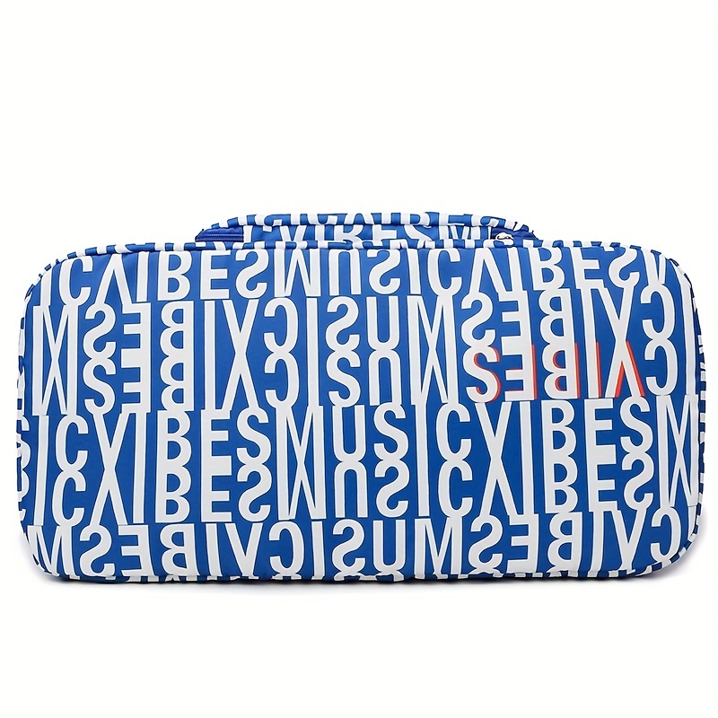 Stylish Letter Animals Pattern Duffle Bag Lightweight Zipper Luggage