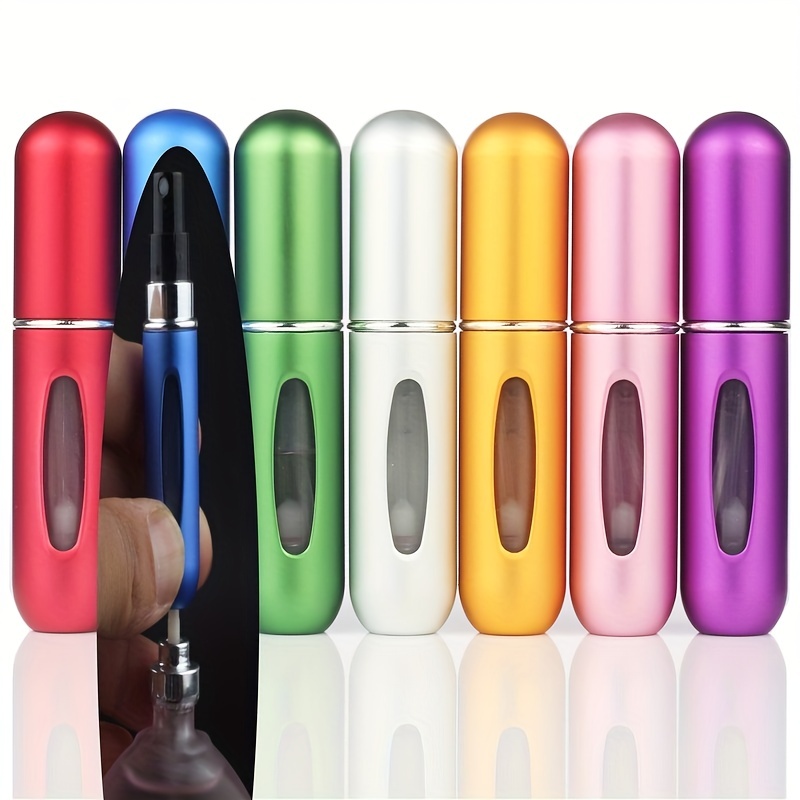Portable Mini Refillable Perfume Atomizer Bottle, 5ml Travel Perfume  Bottles, Empty Cologne Atomizer Atomizer Travel Size Spray Bottles  Accessories 5 sets of 5ml/0.2oz for Outgoing, 8 Pack ,Multicolor 