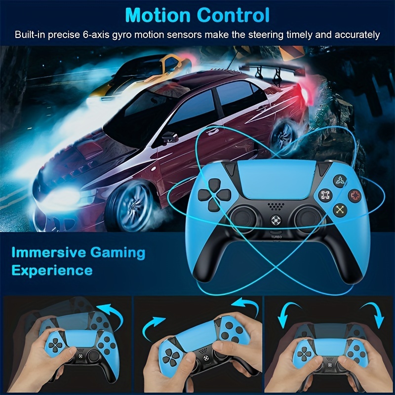 Elite Controller with Back Paddles for PS4, 6 Axis Sensor Modded Custom  programmable Dual Vibration Elite PS4/PS3 Wireless Game Controller Joystick