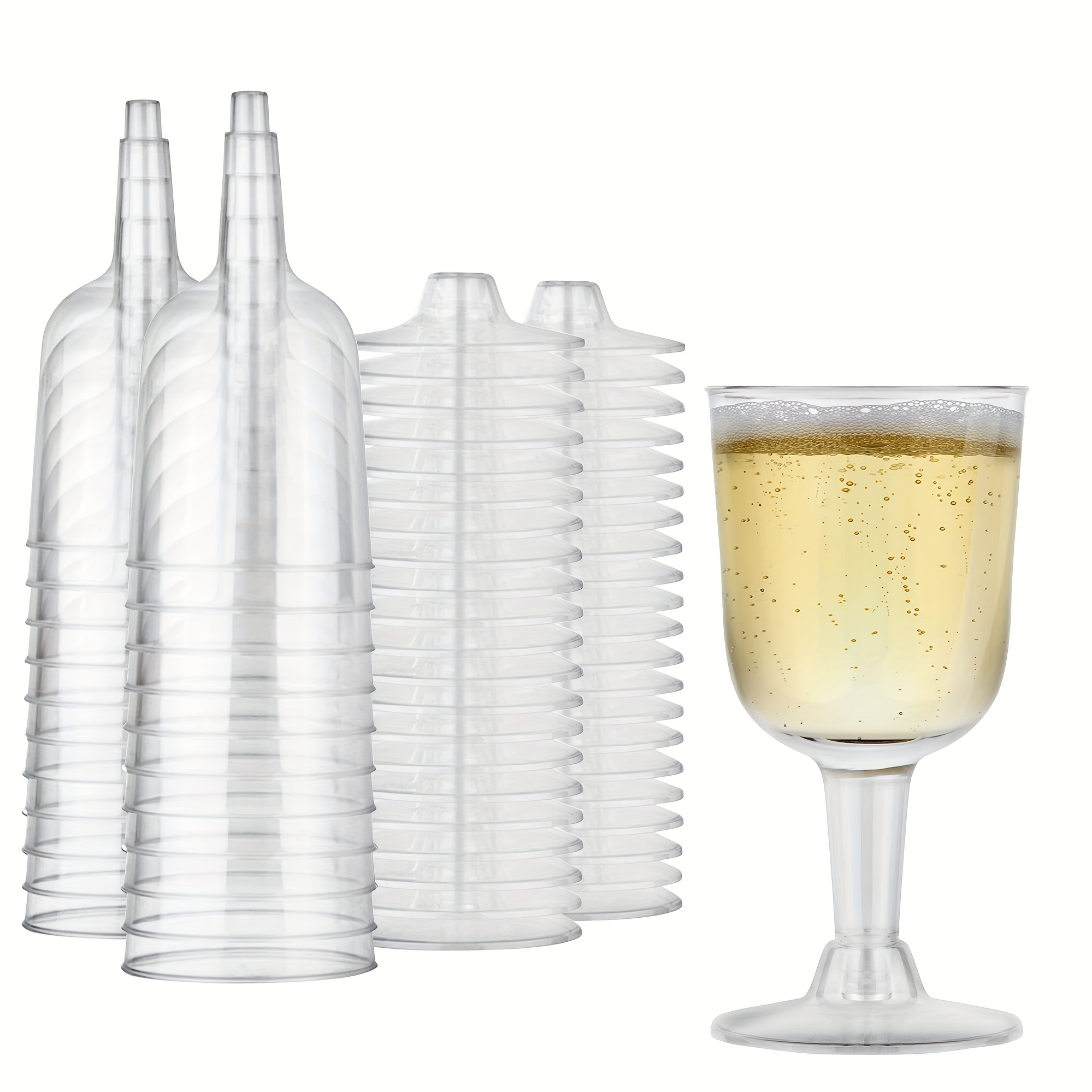 Clear Plastic Wine Glass Shatterproof Wine Goblet Disposable Reusable Cups  For Champagne, Dessert, Food Samples, Catering, Weddings Dessert Cups - Temu