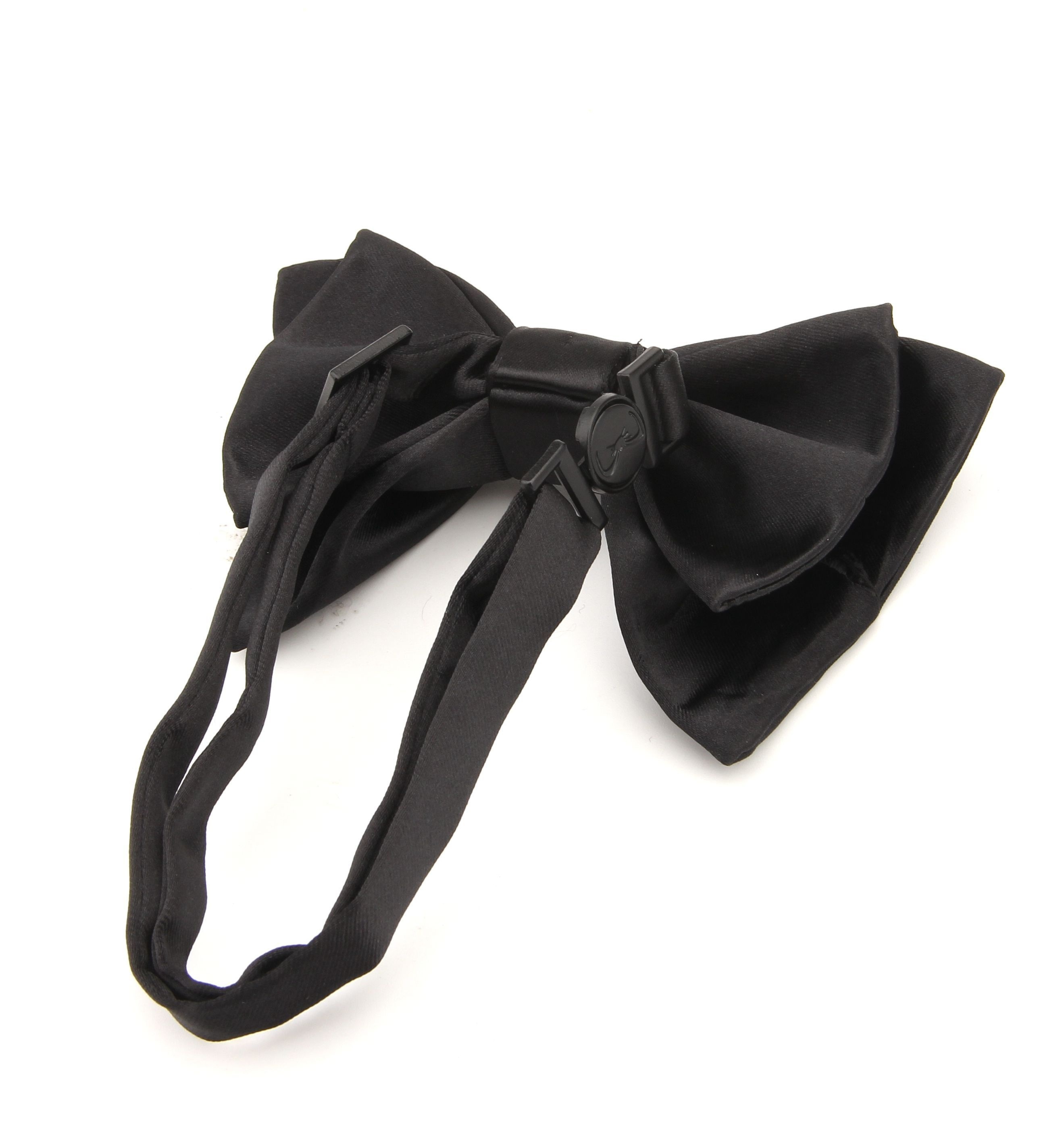 Nœud Papillon Strass Noir Réglable - Pour Homme, Mariage, Soirée | Pré-noué, Taille Unique 11,5x5,5cm