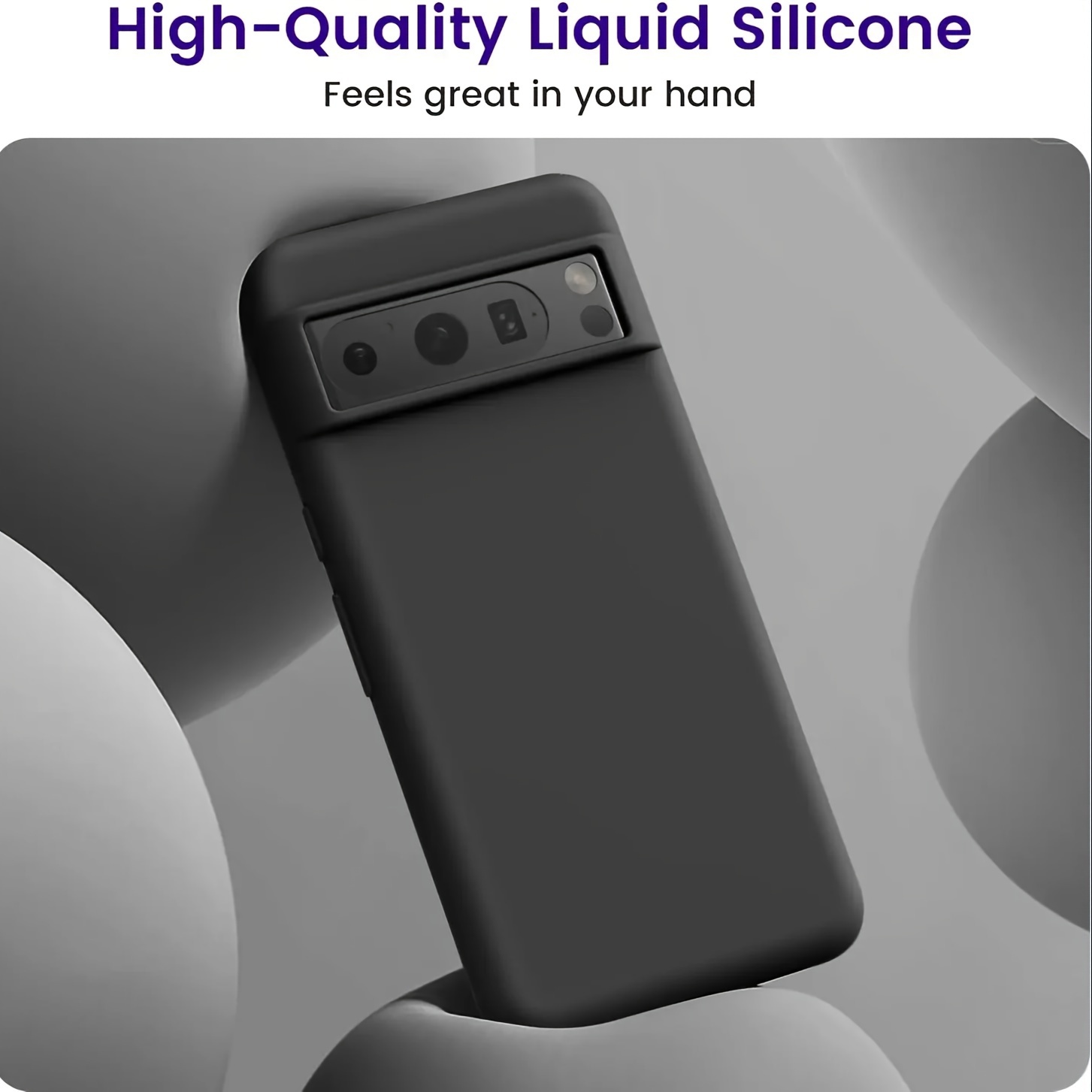 Funda de silicona líquida antideslizante para Google Pixel 8 Pro