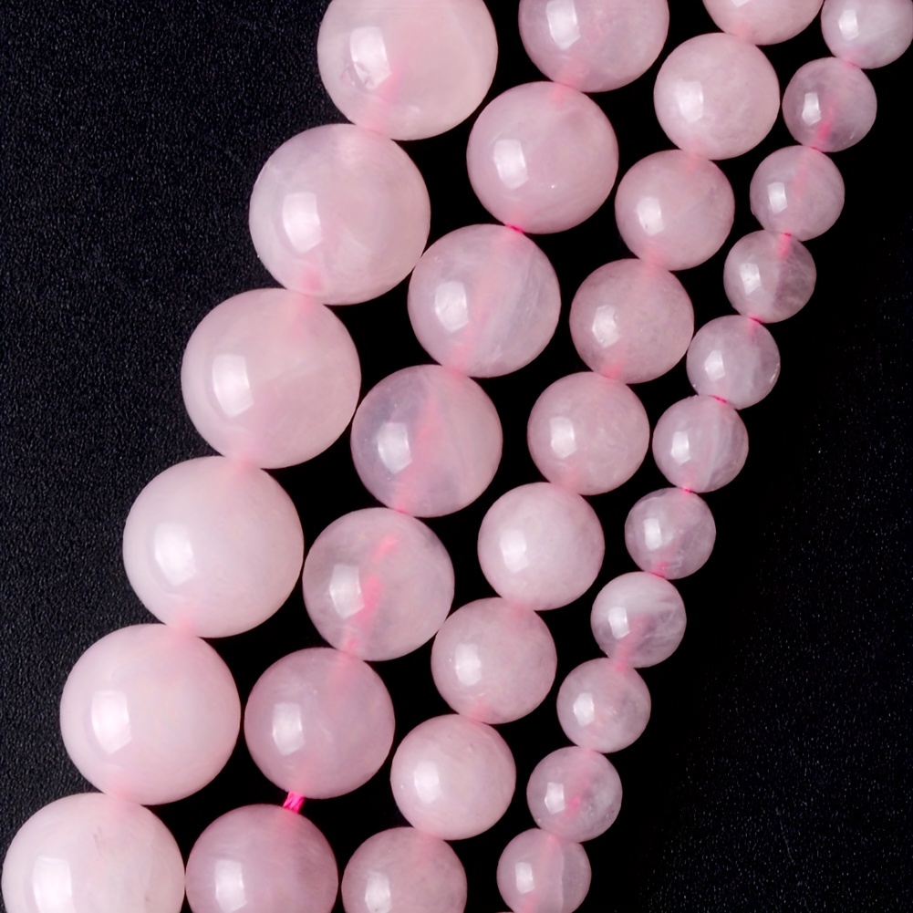 Natural Rose Quartz Stone Beads Round Loose Beads For Jewelry Making  Handmade Bracelet 4mm(0.157'')-12mm(0.472'')