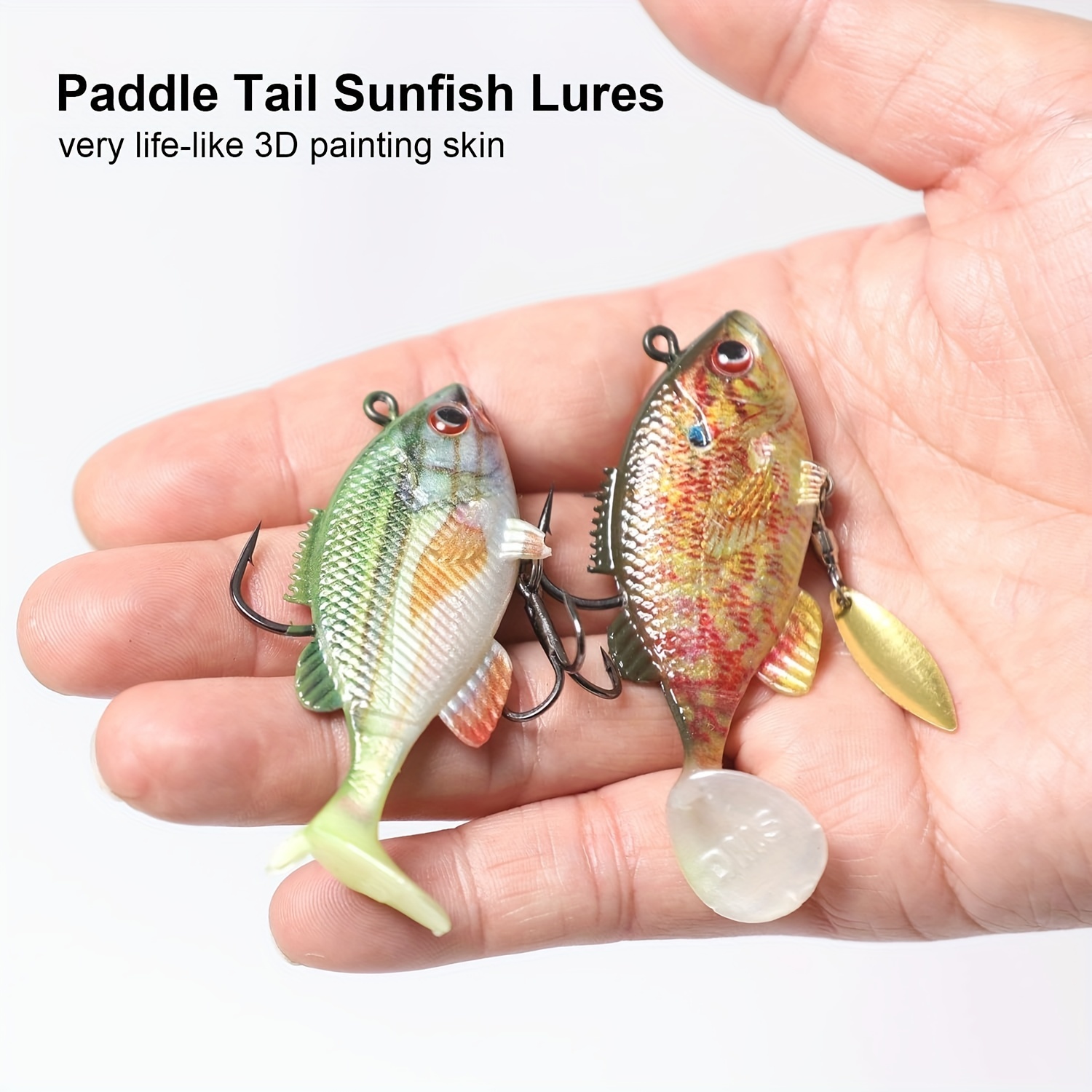 Pre rigged Jig Head Paddle Tail Soft Plastic Fishing Lures - Temu