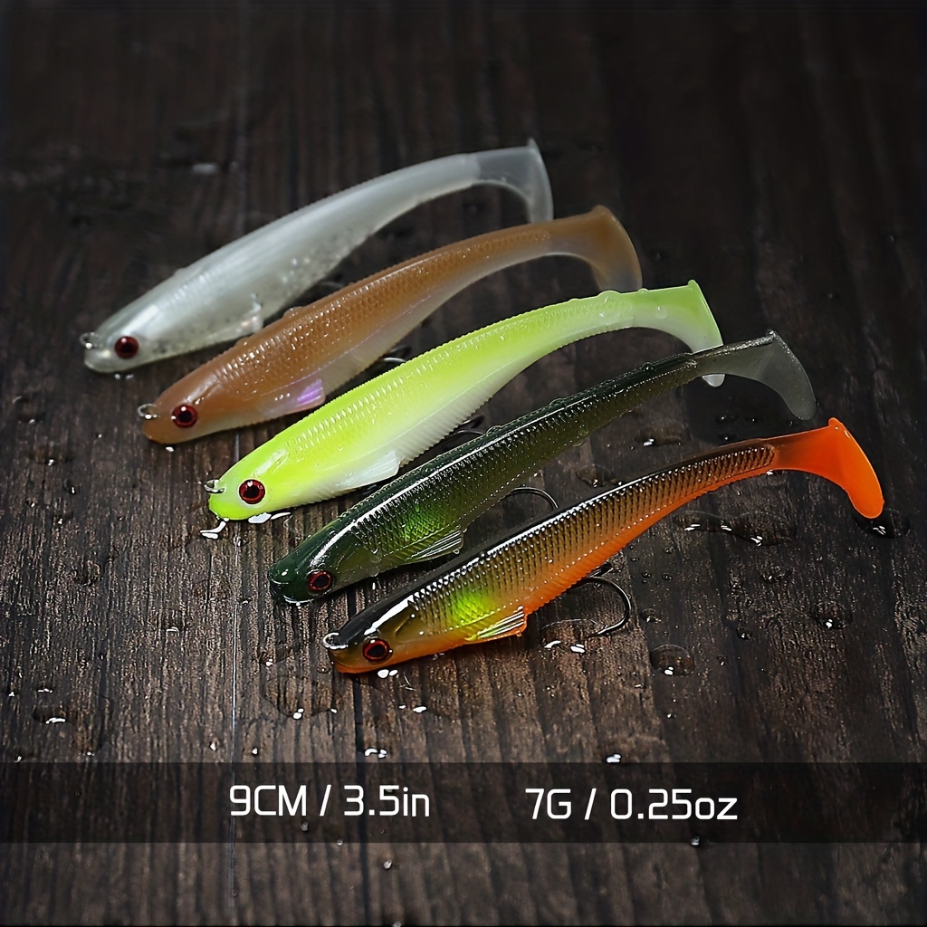 Fishing Lures for Bass, Pre-Rigged Soft Swimbaits with Ultra-Sharp