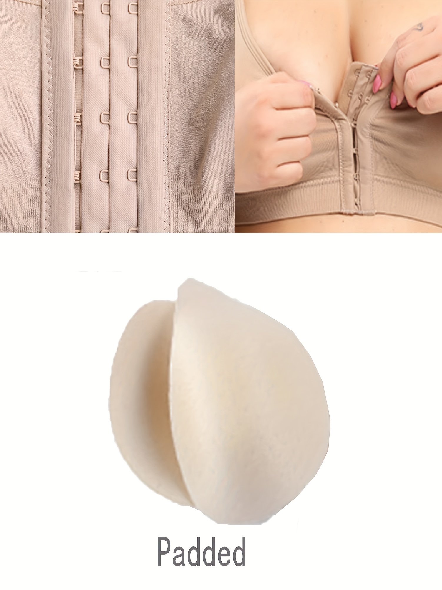 Post Surgery Bra Surgical Bra Compression Sports Bra Front Closure Bras for  Women Close Breast Augmentation Bra Wireless, 2 Pack 