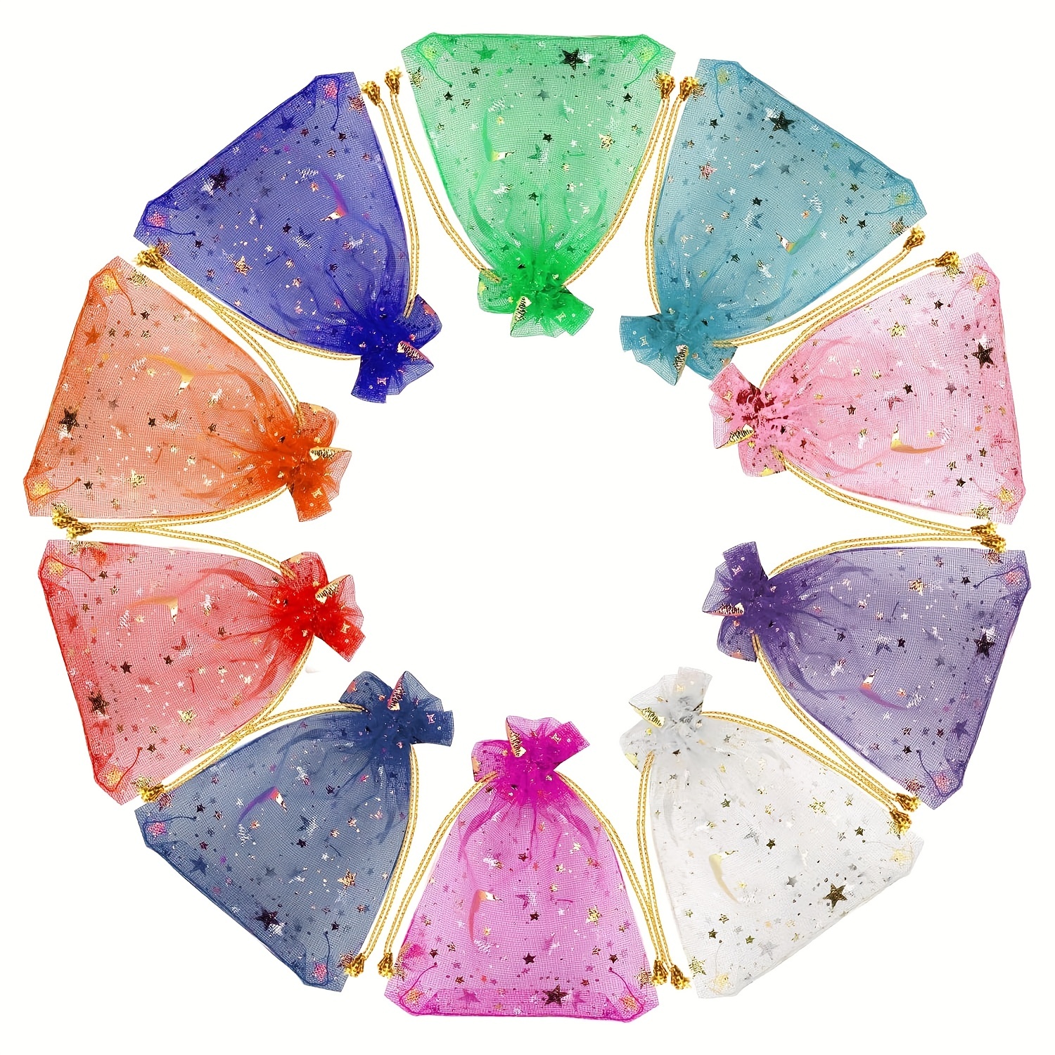 10 sacchetti regalo in organza viola luna stella 7x9 cm, sacchetti per  gioielli, caramelle, bomboniere, sacchetti regalo di Natale F060 -   Italia