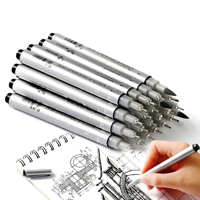PANDAFLY Black Micro-Pen Fineliner Ink Pens - Precision Multiliner Pens  Micro Fine Point Drawing Pens for Sketching Anime Manga Artist Illustration  Bullet Journaling Scrapbooking
