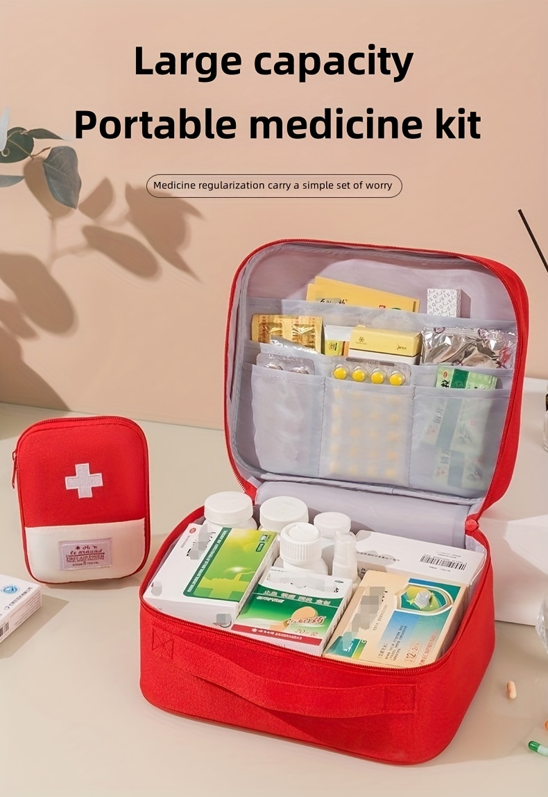 Caja de primeros auxilios para viajes al aire libre, portátil, botiquín de  primeros auxilios, bolsa vacía de primeros auxilios, kit de emergencia para